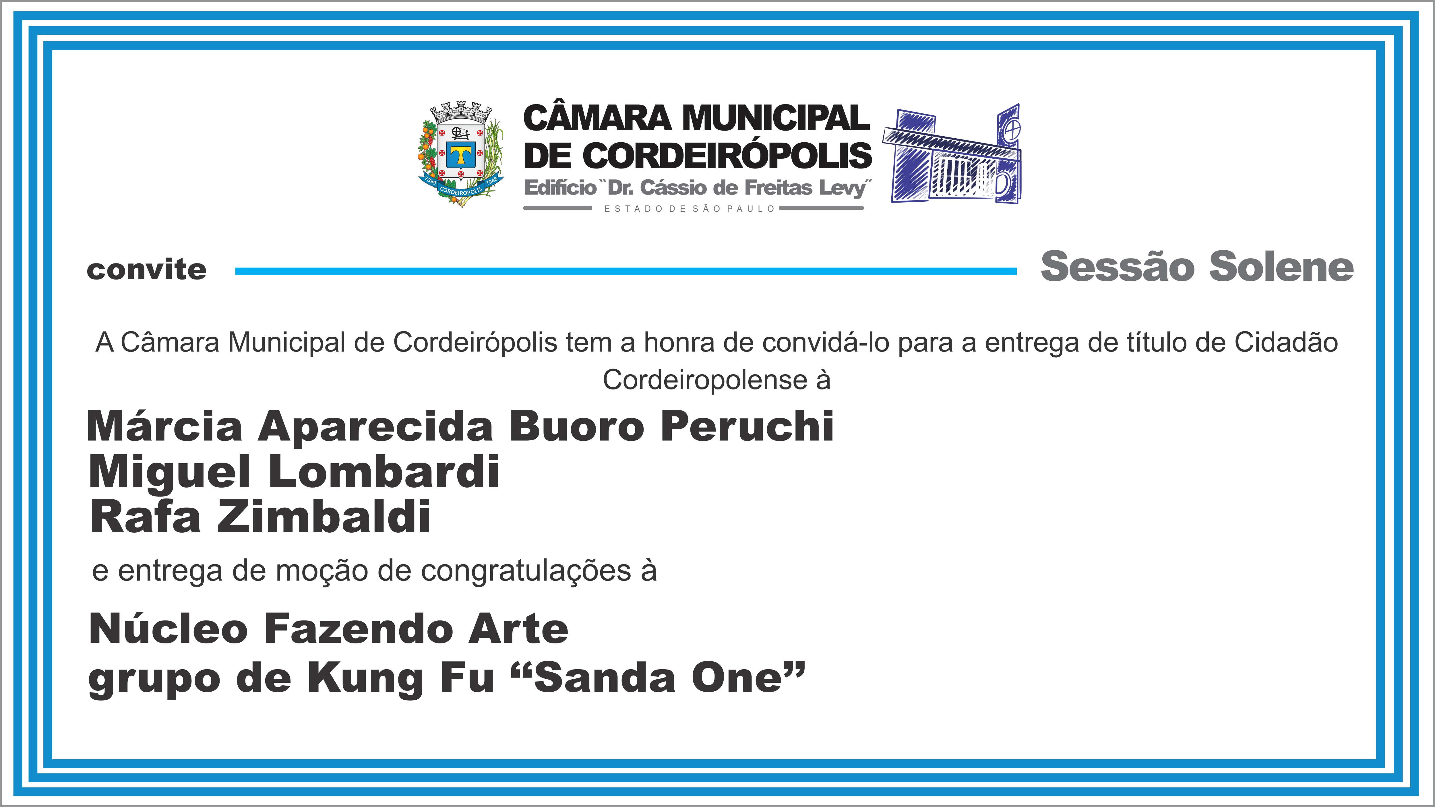 Imagem da notícia: Câmara realiza Sessão Solene para entrega de moções e títulos de cidadão