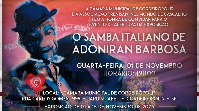 Imagem principal da notícia A Câmara recepcionará a exposição "O Samba Italiano de Adoniran Barbosa"