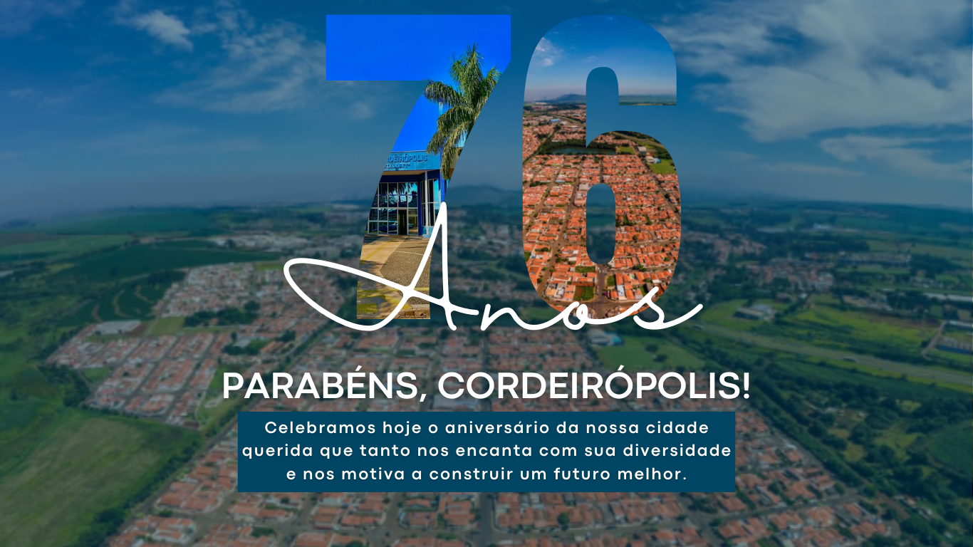 Imagem da notícia: Cordeirópolis Celebra 76 Anos de Emancipação Política com Homenagem da Câmara Municipal