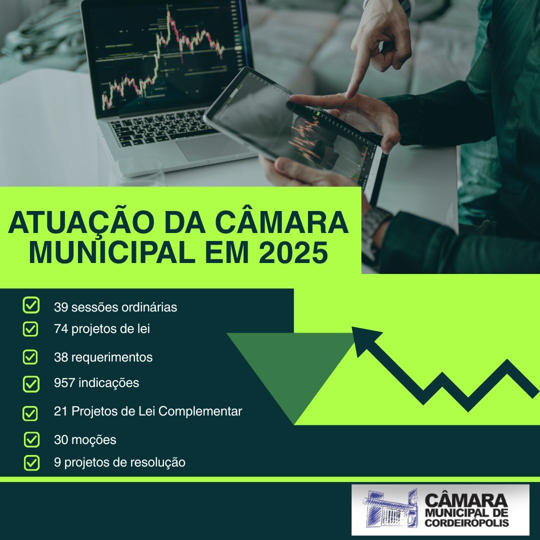 Imagem da notícia: Câmara Municipal apresenta retrospectiva do último ano