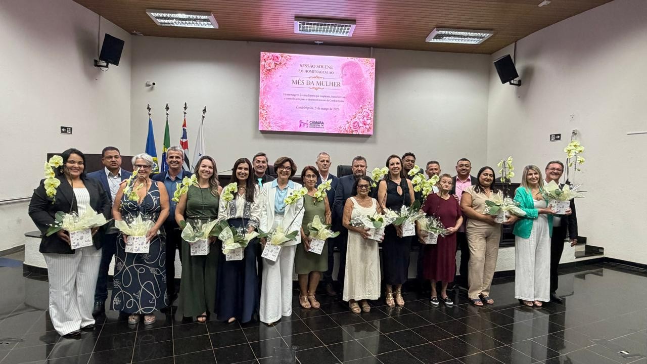 Imagem da notícia: Câmara Municipal de Cordeirópolis realiza Sessão Solene em homenagem ao Mês da Mulher